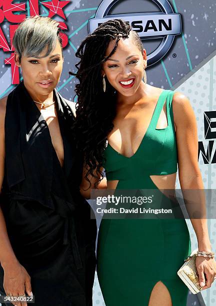 Actresses La'Myia Good and Meagan Good attend the 2016 BET Awards at Microsoft Theater on June 26, 2016 in Los Angeles, California.