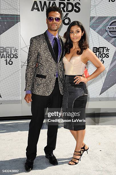 Eric Benet and Manuela Testolini attend the 2016 BET Awards at Microsoft Theater on June 26, 2016 in Los Angeles, California.