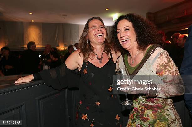 Marie Theres Kroetz-Relin and Barbara Wussow during the Peugeot BVC Casting Night during the Munich Film Festival 2016 at Kaeferschaenke on June 26,...