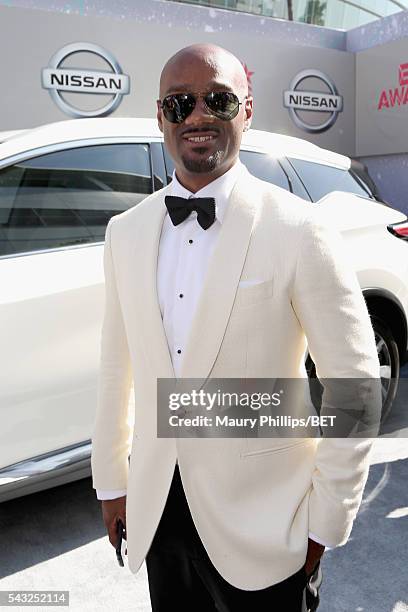 Radio personality Big Tigger attends the Nissan red carpet during the 2016 BET Awards at the Microsoft Theater on June 26, 2016 in Los Angeles,...