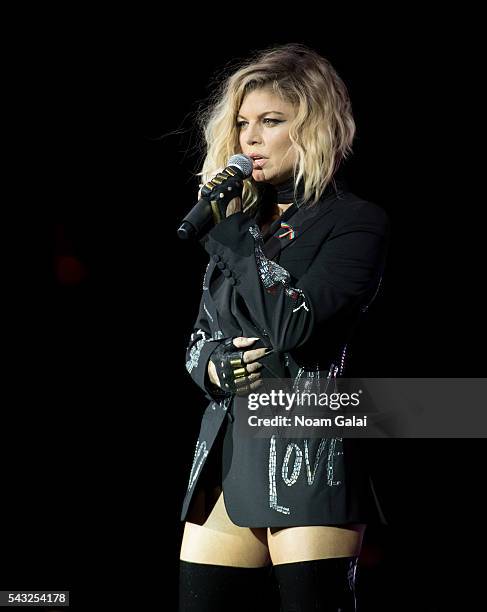 Fergie performs on stage during New York City Pride 2016 - Dance On The Pier on June 26, 2016 in New York City.