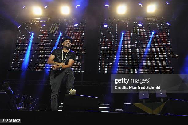 Sean Paul performs on stage at Donauinselfest DIF 2016 Vienna at Donauinsel on June 26, 2016 in Vienna, Austria.