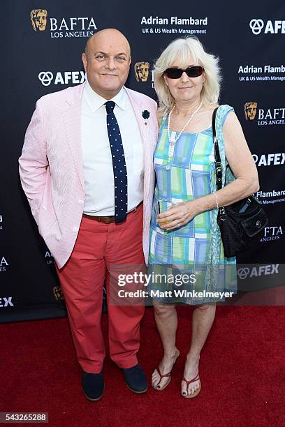 Formeer Chairman of BAFTA LA Nigel Daly and Nichola J. Ellis attend the BAFTA LA Garden Party on June 26, 2016 in Los Angeles, California.