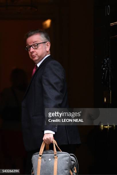 British Lord Chancellor and Justice Secretary Michael Gove arrives to attend a cabinet meeting at 10 Downing Street in central London on June 27,...