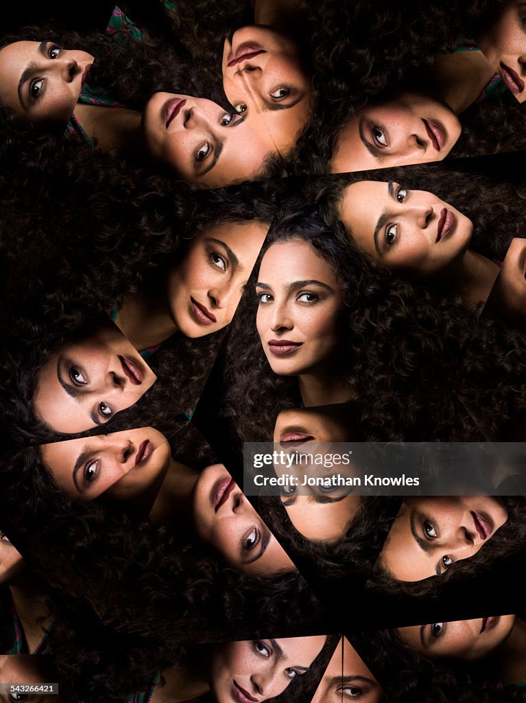 Kaleidoscope portraits, side view