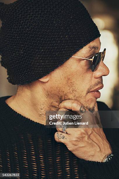 Artist JoeyStarr is photographed for Self Assignment on June 11, 2016 in Cabourg, France.