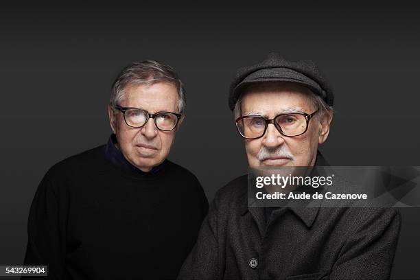 Directors Vittorio Taviani and Paolo Taviani are photographed for Self Assignment on February 16, 2012 in Berlin, Germany.