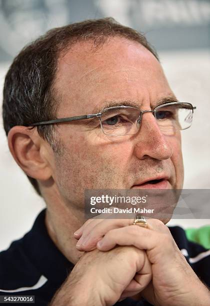Paris , France - 27 June 2016; Republic of Ireland manager Martin O'Neill during a press conference in Versailles, Paris, France.