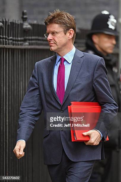 Greg Clark, Secretary of State for Communities and Local Government arrives for a cabinet meeting at Downing Street on June 27, 2016 in London,...