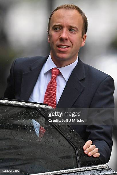 Matt Hancock, Minister for the Cabinet Office and Paymaster General arrives for a cabinet meeting at Downing Street on June 27, 2016 in London,...