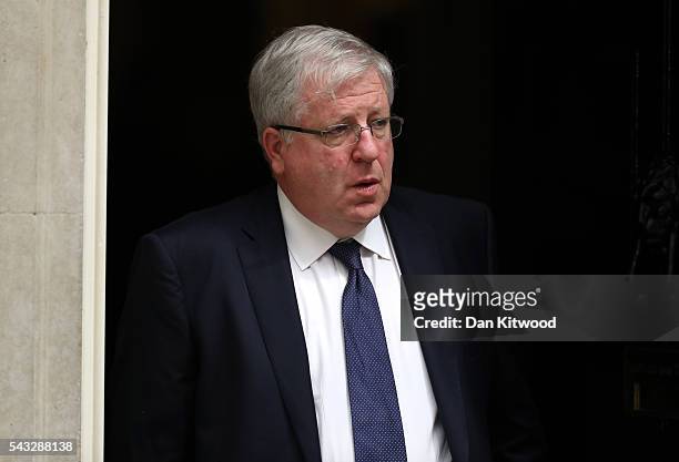 Patrick McLoughlin , Secretary of State for Transport leaves Downing Street following a cabinet meeting on June 27, 2016 in London, England. British...