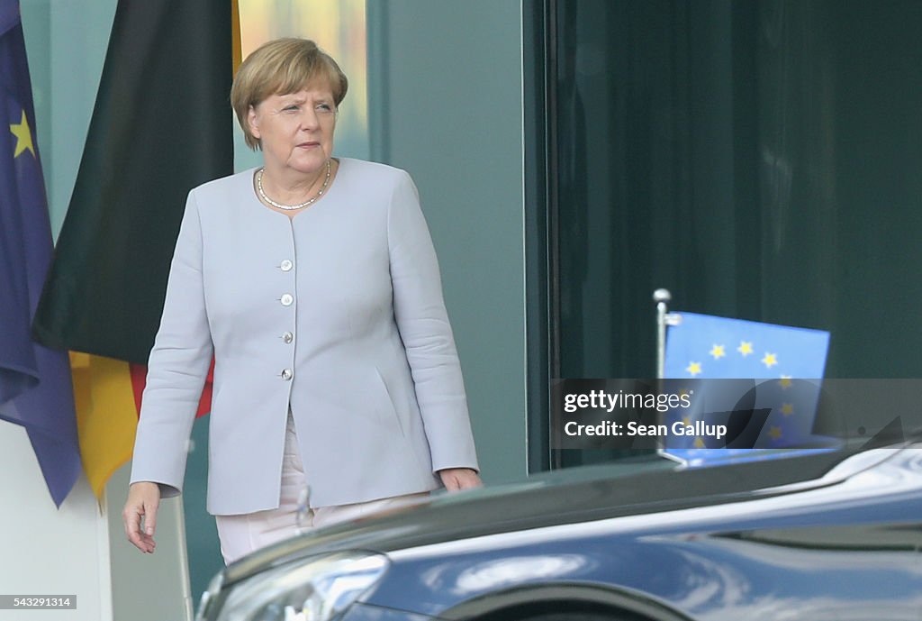 Hollande, Renzi And Merkel Meet In Berlin Following Brexit Vote