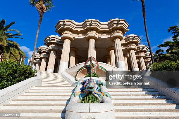 park guell, barcelona, spain - park guell stock pictures, royalty-free photos & images