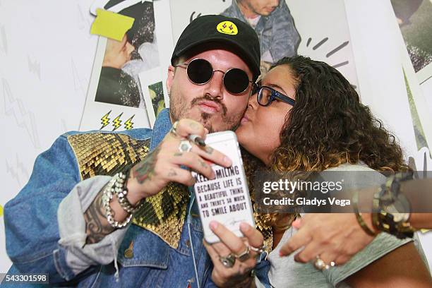 Balvin signs his new album "Energia" and greets his fans in albums signing event on June 26, 2016 in San Juan, Puerto Rico.