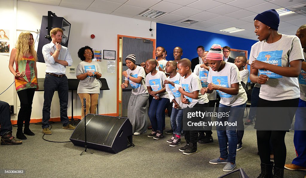 Prince Harry Meets Lesotho Choir Ahead of Sentebale Concert
