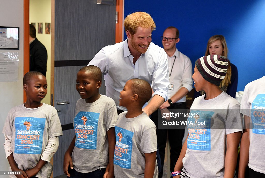 Prince Harry Meets Lesotho Choir Ahead of Sentebale Concert