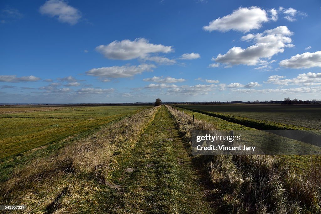 Coastal footpath near Mont Saint Michel
