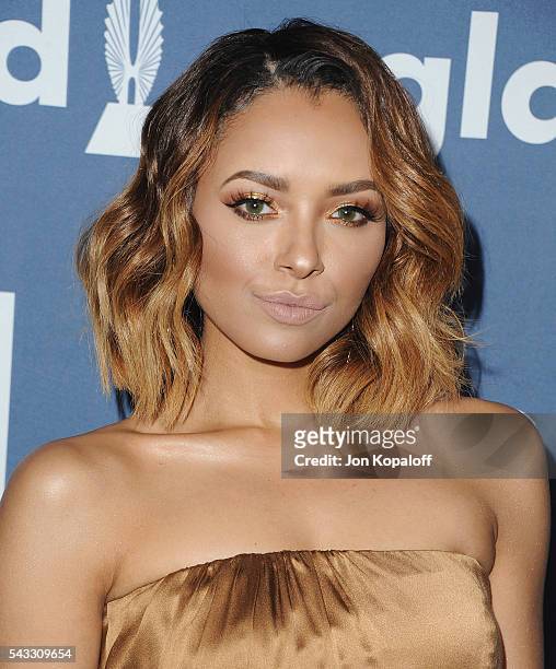 Actress Kat Graham arrives at the 27th Annual GLAAD Media Awards at The Beverly Hilton Hotel on April 2, 2016 in Beverly Hills, California.