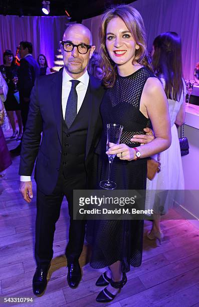 Stanley Tucci and Felicity Blunt attend the Summer Gala for The Old Vic at The Brewery on June 27, 2016 in London, England.