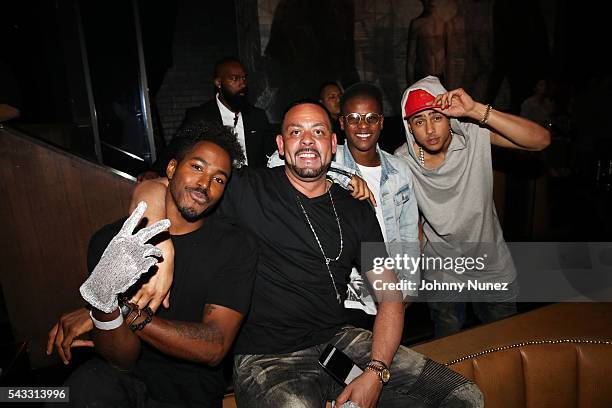 Ruckus, James Cruz, Gianni Harrell, and Quincy Brown attend the 8th Annual "Remember The Time" Michael Jackson Tribute at 1OAK on June 26, 2016 in...