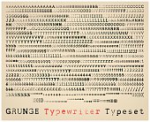 Grunge typewriter typeset