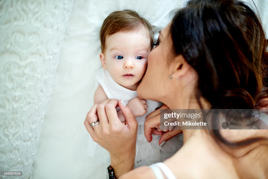 Kisses for Mommy’s little cutie
