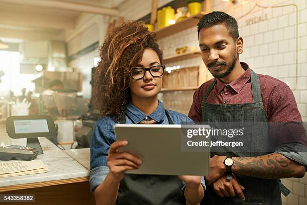 modern marketing for modern coffeeshops - food and drink establishment stock pictures, royalty-free photos & images
