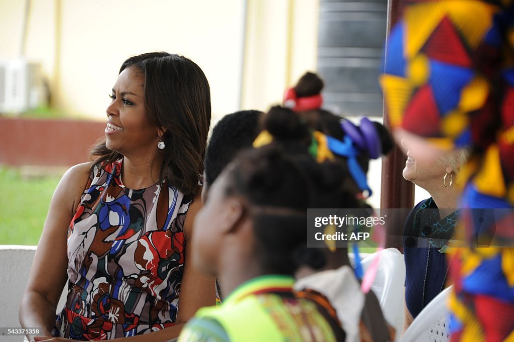 LIBERIA-USA-MICHELLE-OBAMA-DIPLOMACY-EDUCATION