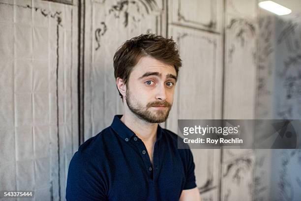 Actor Daniel Radcliffe discusses his new film "Swiss Army Man" with AOL Build at AOL Studios In New York on June 27, 2016 in New York City.