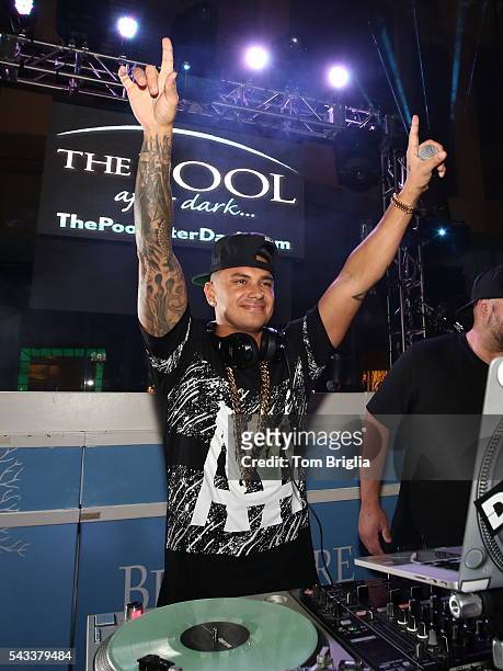 Paul 'Pauly D' DelVecchio performs at The Pool After Dark at The Pool After Dark at Harrah's Resort on Saturday June 25, 2016 in Atlantic City, New...