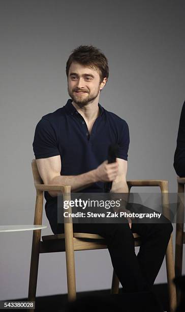 Actor Daniel Radcliffe speaks at The Apple Store Presents: "Swiss Army Man" at Apple Store Soho on June 27, 2016 in New York City.