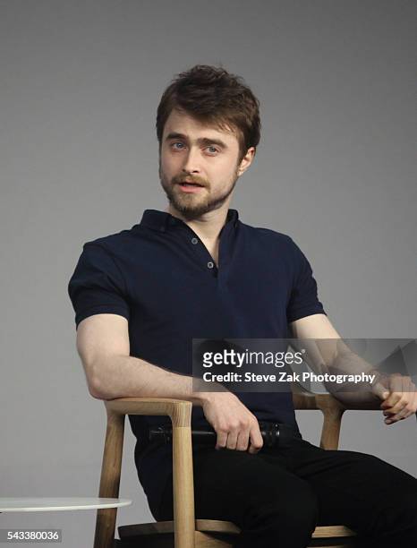 Actor Daniel Radcliffe speaks at The Apple Store Presents: "Swiss Army Man" at Apple Store Soho on June 27, 2016 in New York City.
