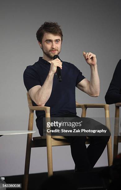 Actor Daniel Radcliffe speaks at The Apple Store Presents: "Swiss Army Man" at Apple Store Soho on June 27, 2016 in New York City.