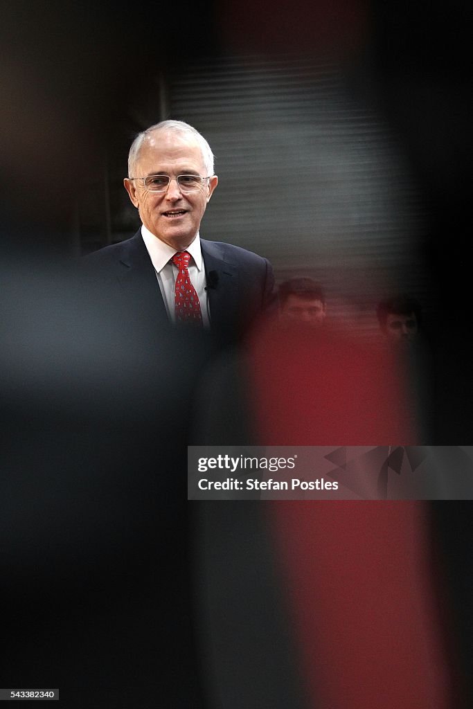 Malcolm Turnbull Campaigns In Brisbane As Coalition Releases Pre-Election Costings