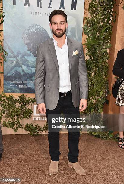 Actor Ryan Guzman attends the premiere of Warner Bros. Pictures' "The Legend of Tarzan" at Dolby Theatre on June 27, 2016 in Hollywood, California.