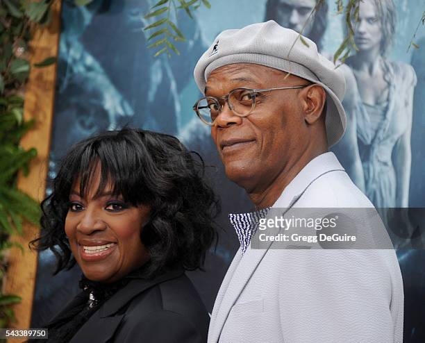 Actor Samuel L Jackson and wife LaTanya Richardson arrive at the premiere of Warner Bros. Pictures' "The Legend Of Tarzan" at TCL Chinese Theatre on...