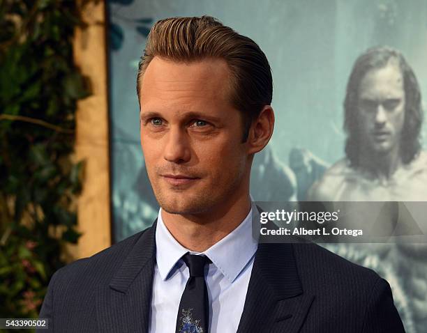 Actor Alexander Skarsgard arrives for the Premiere Of Warner Bros. Pictures' "The Legend Of Tarzan" held at The Dolby Theatre on June 27, 2016 in...