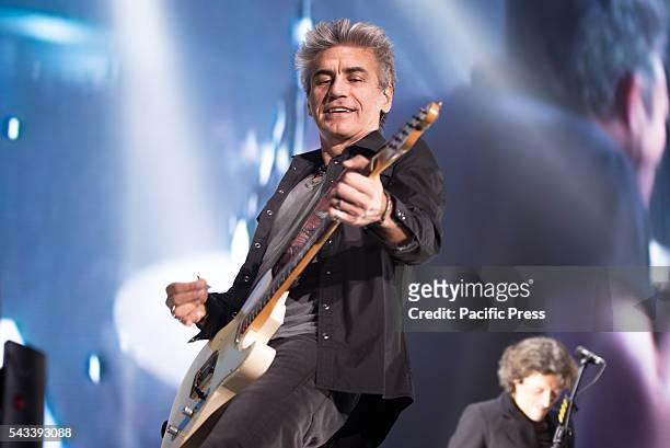 Luciano Ligabue performing live at Pala Alpitour for his "Mondovisione Tour" 2015. Luciano Ligabue, commonly known as Ligabue, is an Italian...