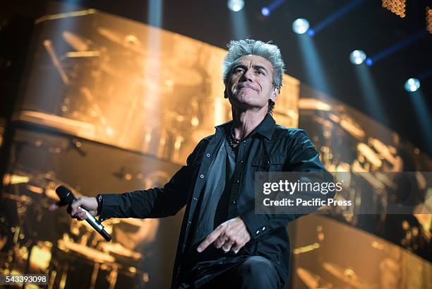 Luciano Ligabue performing live at Pala Alpitour for his "Mondovisione Tour" 2015. Luciano Ligabue, commonly known as Ligabue, is an Italian...