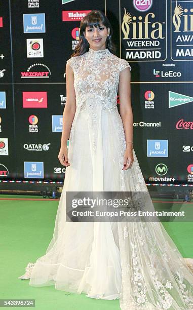 Mariam Bachir attends IIFA Awards green carpet during the 17th edition of IIFA Awards, the International Indian Film Academy Awards, at Ifema on June...