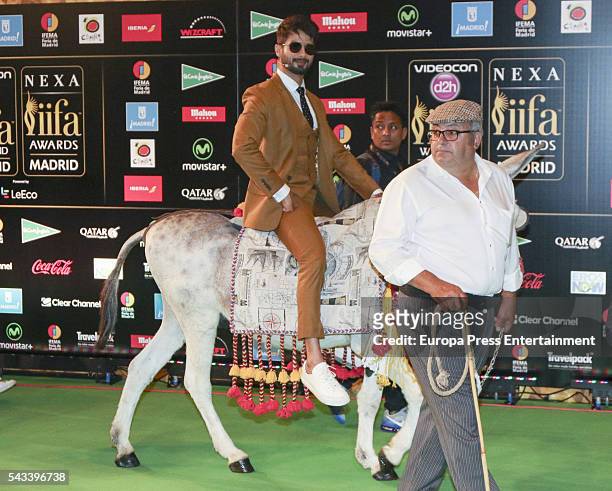 Shahid Kapoor attend IIFA Awards green carpet during the 17th edition of IIFA Awards, the International Indian Film Academy Awards, at Ifema on June...