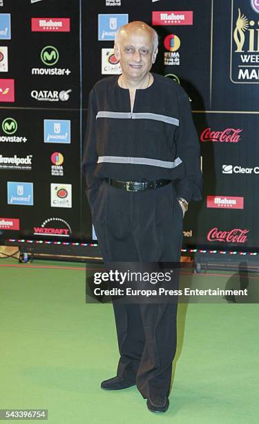 Mukesh Bhatt attends IIFA Awards green carpet during the 17th edition of IIFA Awards, the International Indian Film Academy Awards, at Ifema on June...