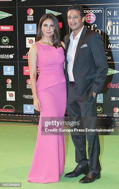 Lara Dutta attend IIFA Awards green carpet during the 17th edition of IIFA Awards, the International Indian Film Academy Awards, at Ifema on June 25,...