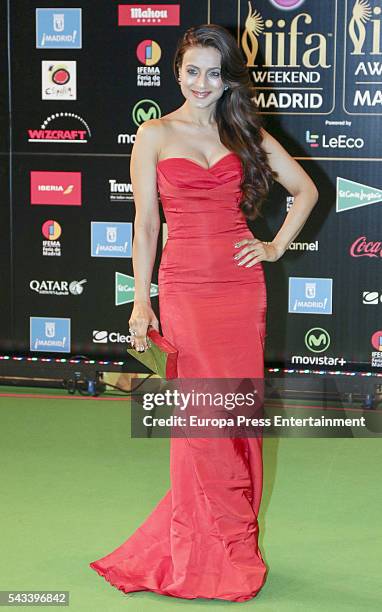 Amisha Patel attends IIFA Awards green carpet during the 17th edition of IIFA Awards, the International Indian Film Academy Awards, at Ifema on June...