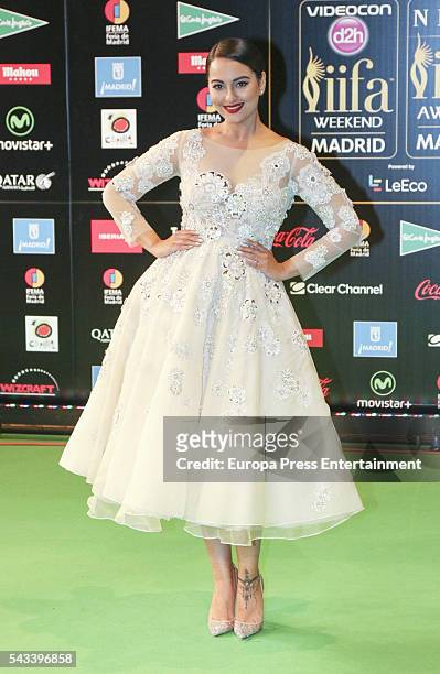 Sonakshi Sinha attend IIFA Awards green carpet during the 17th edition of IIFA Awards, the International Indian Film Academy Awards, at Ifema on June...