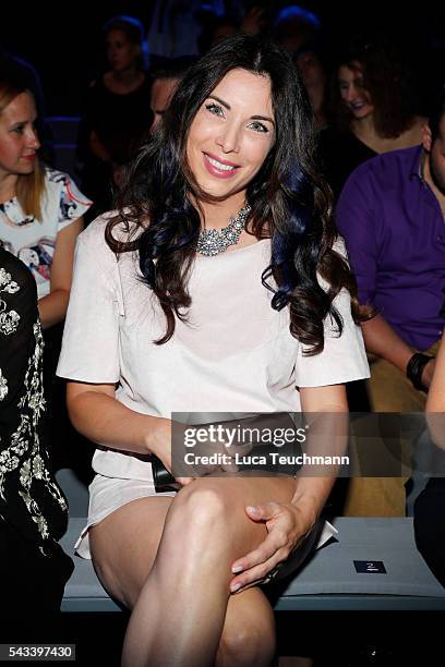 Alexandra Polzin attends the Ewa Herzog show during the Mercedes-Benz Fashion Week Berlin Spring/Summer 2017 at Erika Hess Eisstadion on June 28,...