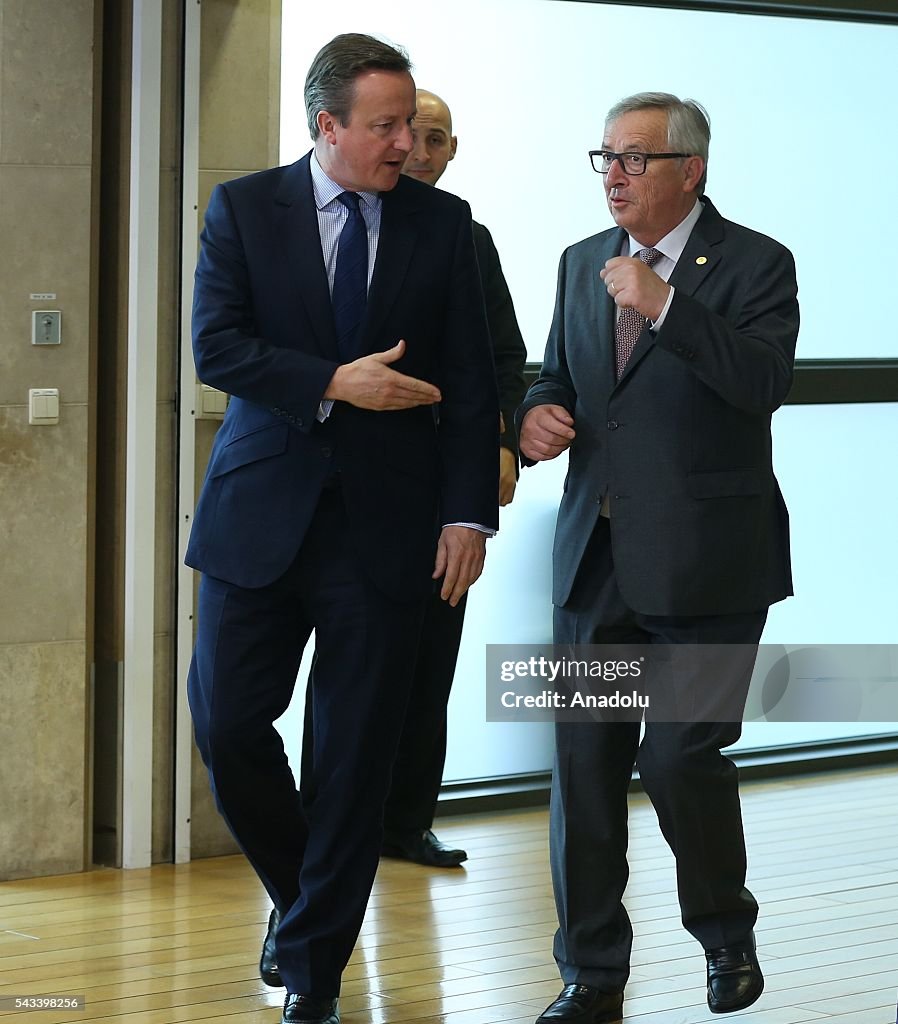 British PM David Cameron in Brussels