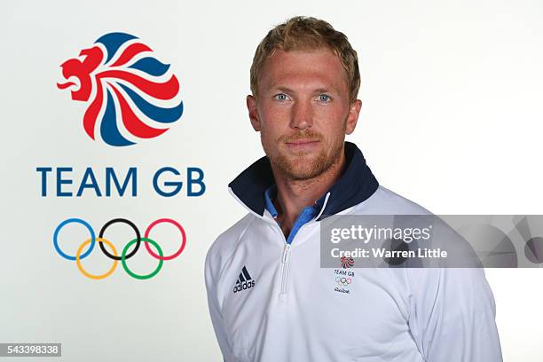 Portrait of Alex Gregory a member of the Great Britain Olympic team during the Team GB Kitting Out ahead of Rio 2016 Olympic Games on June 26, 2016...