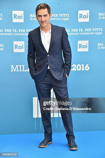 Marco Liorni attends Rai Show Schedule Presentation In Milan on June 28, 2016 in Milan, Italy.
