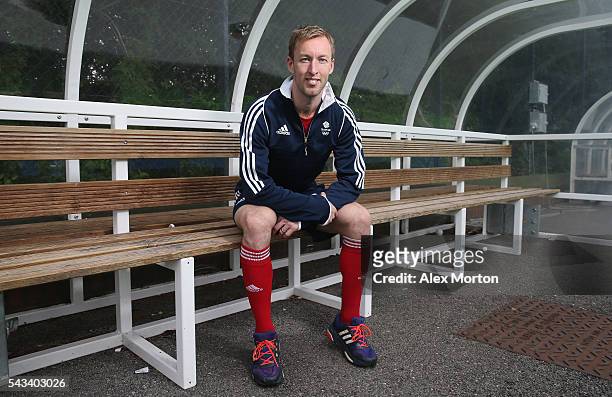 Team GB captain Barry Middleton during the Announcement of Hockey Athletes Named in Team GB for the Rio 2016 Olympic Games at the Bisham Abbey...